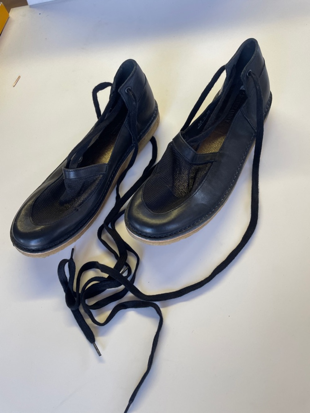 Rachel Comey Black leather Lace-Up Espadrille Flats